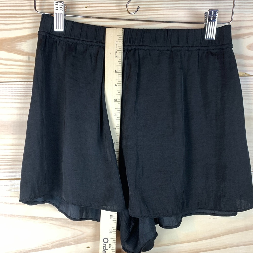 Intimately Free People Shorts Small Black Satin Silky Polyester Pajama Stretch - Picture 5 of 11